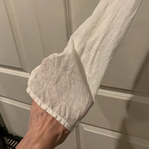 Sigrid Olsen linen tuxedo blouse - Picture 4 of 9